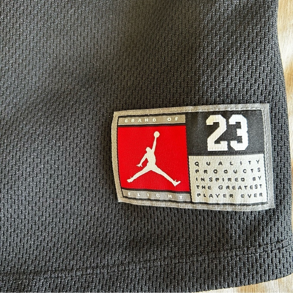 Jordan Black Basketball Dress Jersey with Red and White Trim - Picture 4 of 8